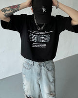 ブラーレタリングショートスリーブTシャツ / CH Blur Lettering Short-Sleeved T-Shirt (2 colors)