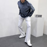 CRベルベットモックネックロングスリーブシャツ/CR Velvet Mock-neck Long-Sleeved Shirt (4 colors)
