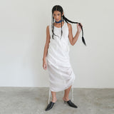 キャリーロングノースリーブトップ / CARRIE LONG SLEEVELESS TOP (WHITE,CHARCOAL,BLACK)