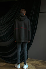 ロゴファスナー オーバーフィットシャーリング フードパーカー/DECF Logo Fastener Over fit Shearling Hoody_DECFドパーカー (4445002924150)