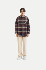 ミッドナイトワインチェックシャツ/Midnight Wine Check Shirt S110 Burgundy