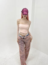 サマーウェーブメッシュトップ/432. Summer wave mesh top (bk, wh, pk)