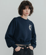 Classic Symbol Logo Crop Sweatshirt_Navy