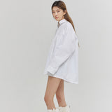 OVERSIZE BACK INCISION SHIRT WHITE (6682524483702)