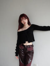 フラフィーニットカーディガンセット / FLUFFY KNIT CD SET (BLACK)