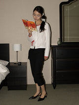 WRAP CAPRI PANTS (BLACK)