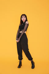 ショルダーメッシュクロップTシャツ / TOP(7807) Shoulder Mesh Crop Tee