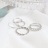 デイリーチェーンリングセット- 5セット / Daily Chain Ring Set - 5 set (2 color)