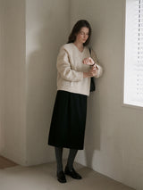 Plain wool skirt (6639416442998)
