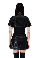 DOUBLE PIN-TUCK RIBBED MIX ONE PIECE (BLACK) (6654704451702)