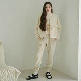 CORDUROY JOGGER PANTS (IVORY) (6645949792374)