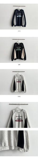 [Fleece] フォートスティッチラインカラースウェット