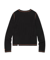 W FLAME ROSE LS TEE BLACK(CV2DFFT553A)