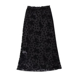 ブラックロングシースルースカート