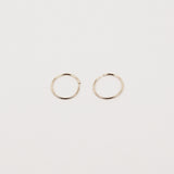 14K GOLD 10MM PIPE RING EARRING (6680875958390)