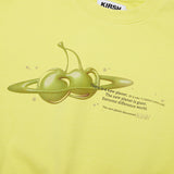 チェリープラネットグラフィッククロップスウェットシャツ / CHERRY PLANET GRAPHIC CROP SWEATSHIRT [YELLOW]