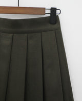 アンバランスプリーツスカート / Unbalanced pleated skirt (2color)