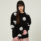 Maltese pixel allover graphic knit
