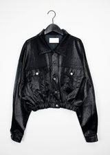 バルーンクロップクラックジャケット/Balloon Crop Crack Jacket (2color)