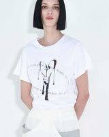ハートメタルドリッピングTシャツ / Heart Metal Dripping T-Shirt _ White