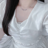 Clover Bead Transparent Choker Necklace