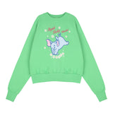 Stupid baby Crop Sweat-shirt [Green] (6535250804854)