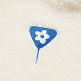 KIRSH X MISAKI KAWAI FLEECE MIX PATCH STADIUM JACKET [IVORY]