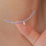 ヌードグラスビーズネックレス / Nude Glass Bead Necklace (10color)