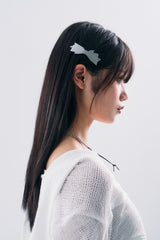 NO.442 [SILVER] RIBBON HAIR PIN