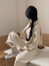 [BELLIDE MADE] creamy cropped cotton jacket