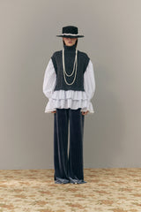 Knit vest blouse