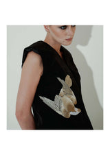 エンブロイダードクリノリンテイラードドレス / Embroidered Crinoline Tailored Dress (4464547004534)