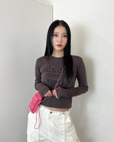 シーズンロゴセミウォーマークロップTシャツ