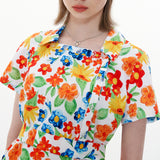Square Neckline One-piece [White Bouquet] (6593034256502)