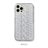CABLE KNIT HARD JELL CASE_WHITE