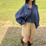 サンデールーズフィットクロップガーゼシャツ