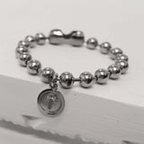 8mmボールチェーンコインブレスレット/8mm Ball Chain Coin Bracelet (3823489319030)