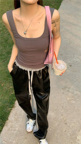 side split sleeveless top