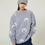 Maltese pixel allover graphic knit