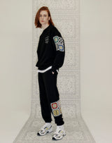 GRANNY SQUARE JOGGER PANTS BLACK (6691423453302)