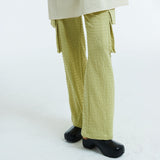 Crochet cargo pants / Lime