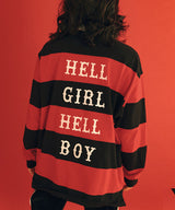 01ヘルボーイラグビーシャツ / 0 1 hell boy rugby shirt (4579918774390)