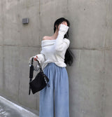 [BELLIDE MADE] Soft velvet velvet sweatshirt Wide pants