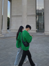 [ONLY ASCLO] ASCLO Elastic Cardigan (Green) (6623299829878)