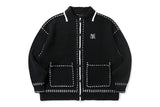 ハンドスティッチニットカーディガン/HAND STITCH KNIT CARDIGAN_BLACK