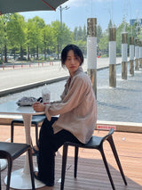 クラムストライプシャツ