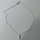 シンプルスクウェアネックレス / simple square necklace (925silver)
