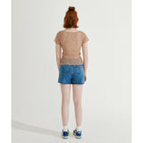 インターロック ステッチ レーストップ / INTERLOCK STITCH LACE TOP_ORANGE