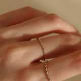 14K gold cognac diamond rough ring (6679707549814)