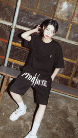 P.T.O logo pants (Black)